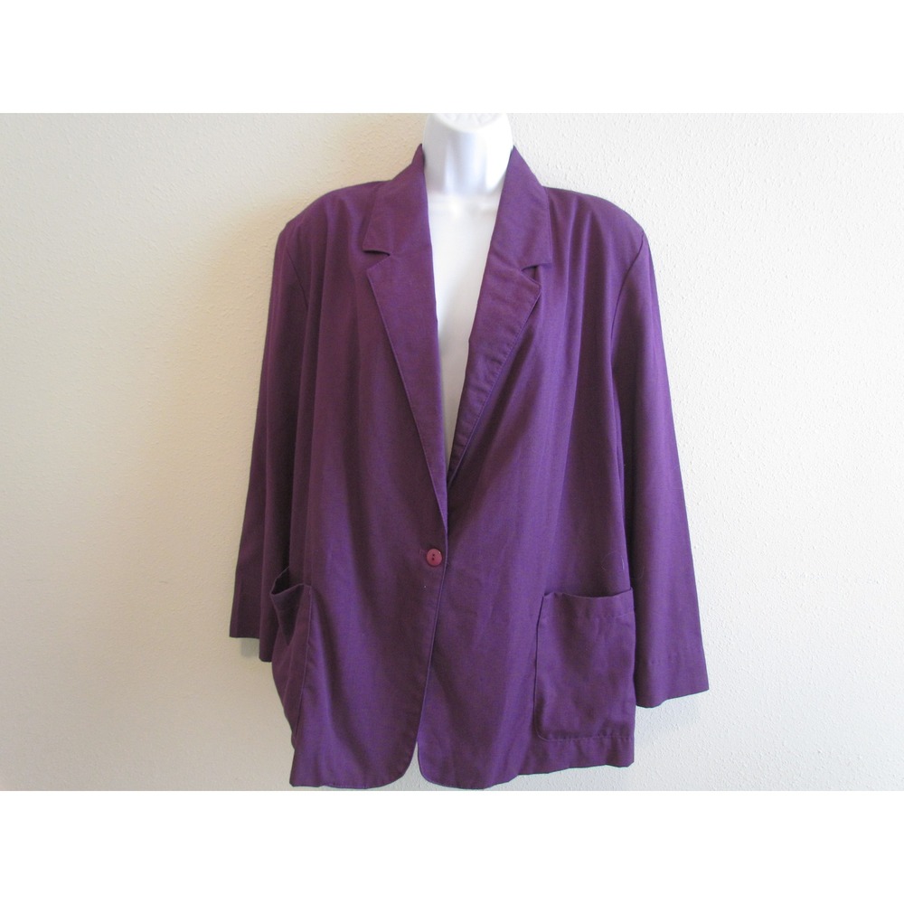 We‎ Too Sportswear Blazer Size 38 Purple Vintage 80s 90s Oversized Jacket